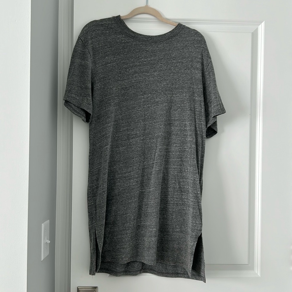 Essentials grey long T shirt